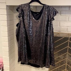 Sequin party top. Worn once. Long sleeve.